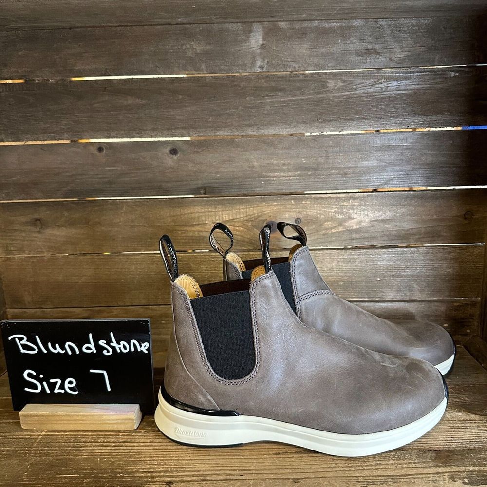 New Womens Blundstone Original 2141 Gray Leather Sneaker Ankle Boots Size 10 M